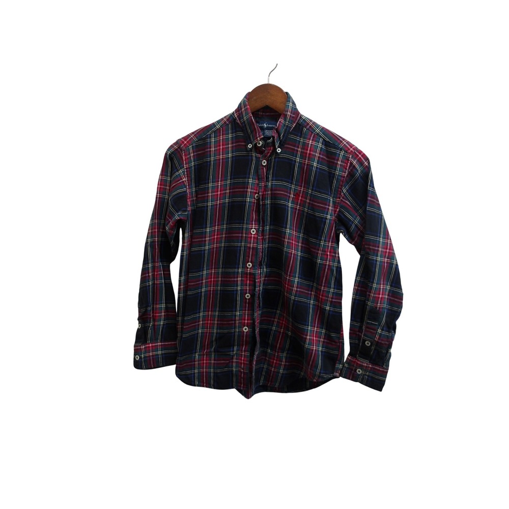 Kids Ralph Lauren Plaid Button Down Shirt Long Sleeve Casual Cotton Blend/#1289